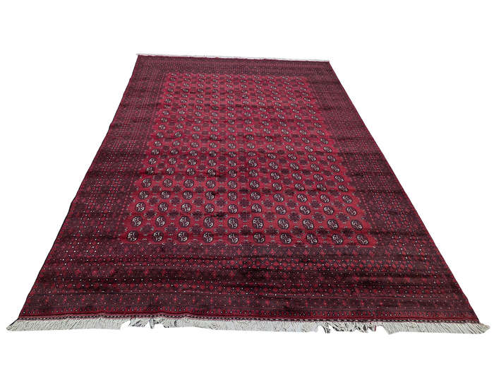 Stunning Afghan Turkman Bukhara Design Carpet 389 x 292 CM