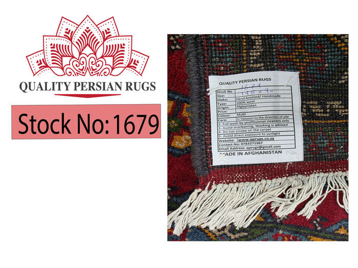 Fine Hand-knotted Kunduz Bukhara Carpet 198 X 90 cm