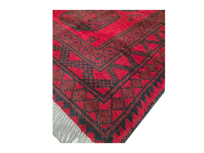 Afghan Elephant foot design Carpet 146 x 99cm