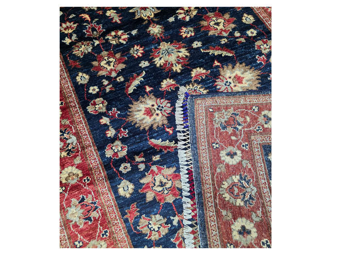 Fine Blue Afghan Ariana Handmade Carpet  181 x 124 cm