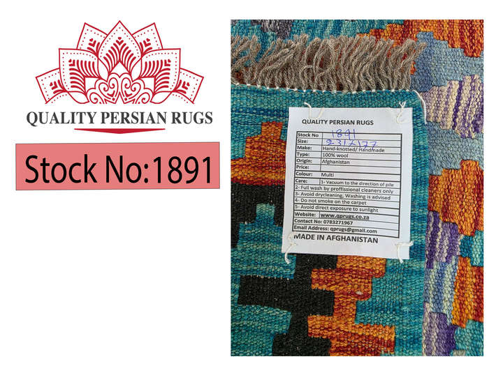 Stunning Afghan Handmade Kilim 231 x 177cm