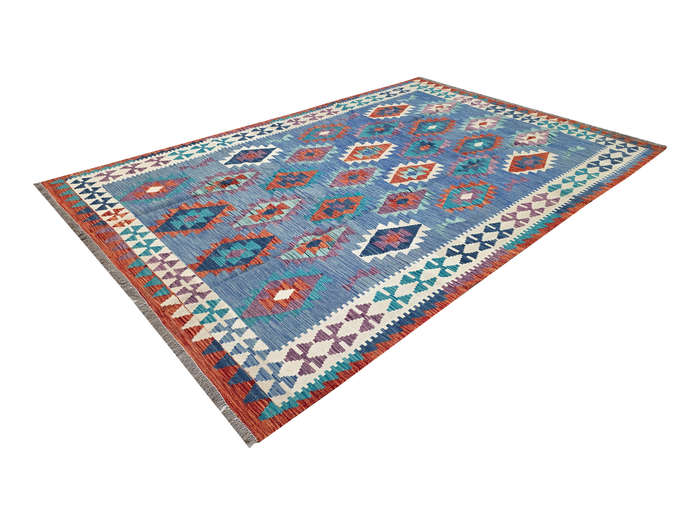 Fine Handwoven woolen Choubi Kilim Rug 292 x 200cm