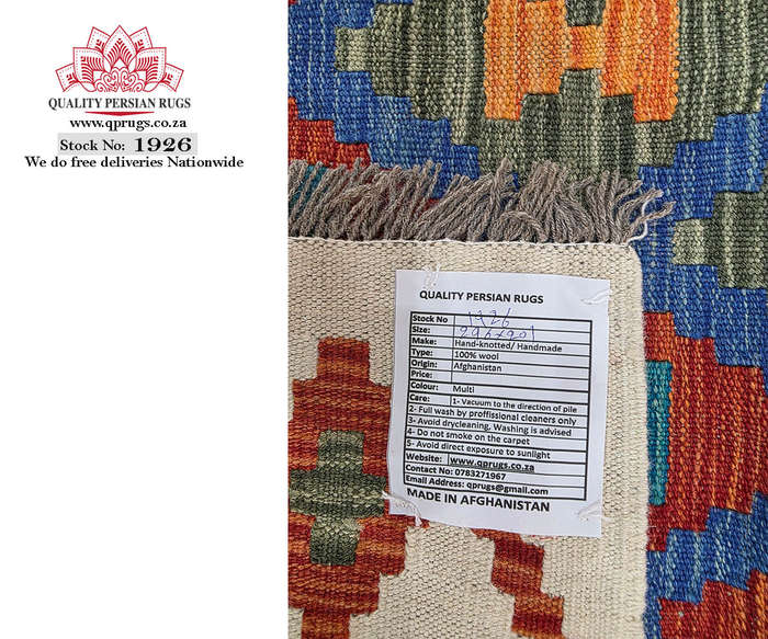 Incredible Afghan Handmade Kilim 296 x 201 CM