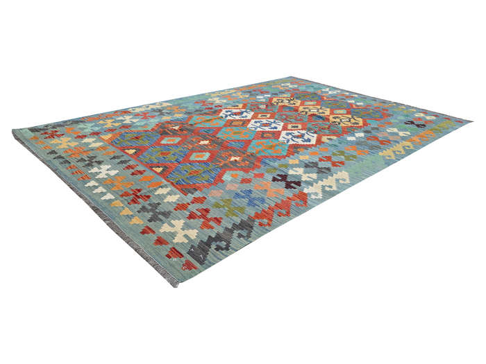 Gorgeous Handwoven woolen Choubi Kilim Rug 291 x 206cm