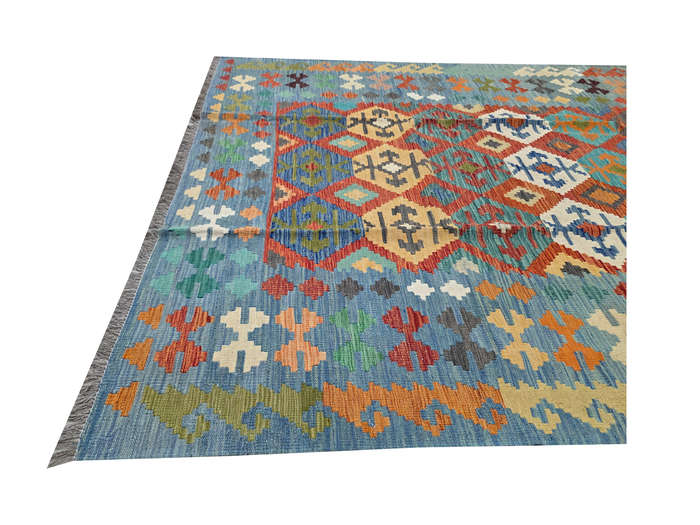 Gorgeous Handwoven woolen Choubi Kilim Rug 291 x 206cm