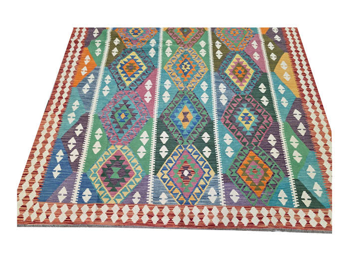 Stunning Handwoven woolen Choubi Kilim Rug 312 x 251cm