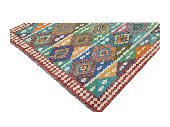 Stunning Handwoven woolen Choubi Kilim Rug 312 x 251cm