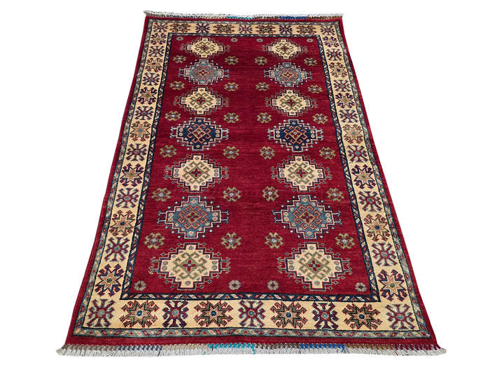 Red Color Afghan Ariana Handmade Carpet 179 x 117 CM