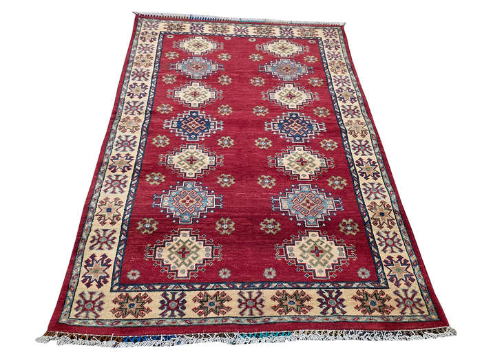 Red Color Afghan Ariana Handmade Carpet 179 x 117 CM