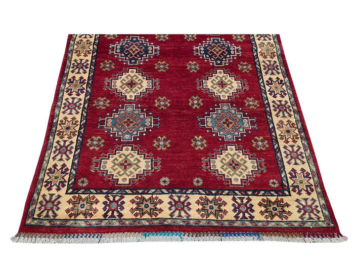 Red Color Afghan Ariana Handmade Carpet 179 x 117 CM