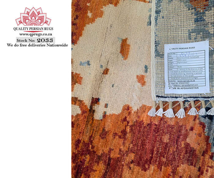 Modern Afghan Ariana Handmade Carpet 239 x 163 CM
