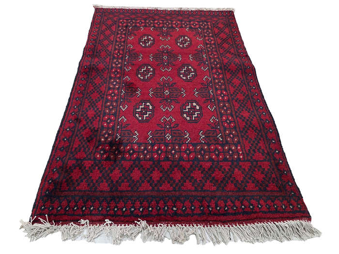 Beautiful Afghan Bukhara Design Bedside Carpet - 121 x 81 CM