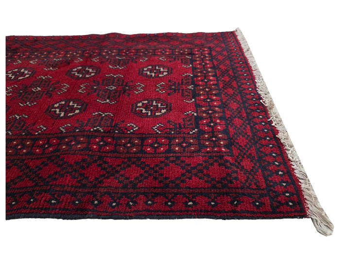 Beautiful Afghan Bukhara Design Bedside Carpet - 121 x 81 CM