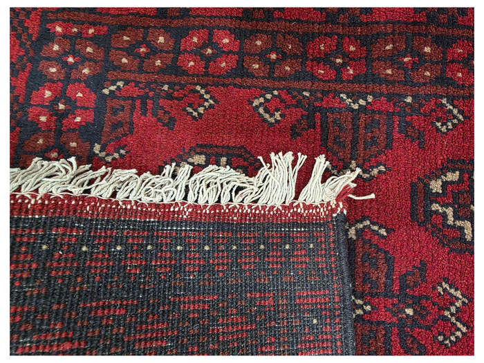 Beautiful Afghan Bukhara Design Bedside Carpet - 121 x 81 CM