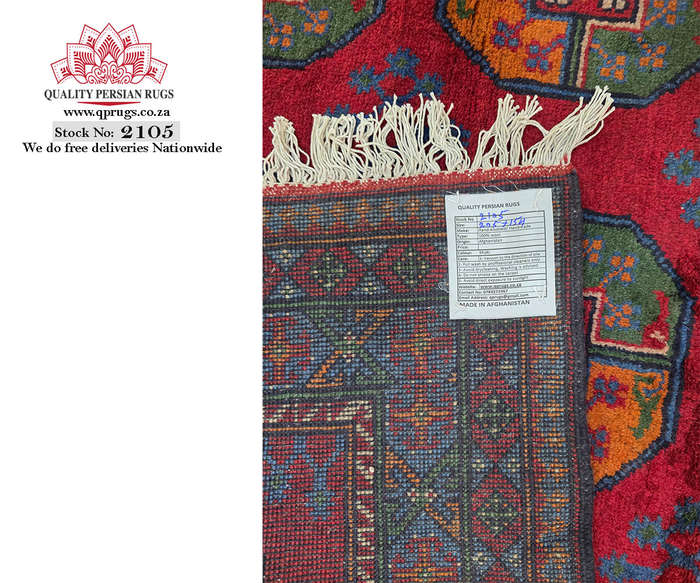 Stunning Afghan Kunduz Handmade Carpet 205 x 154 CM