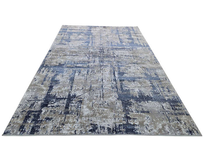 Stunning Modern Grey-Blue Machine Made Carpet 290 x 200 CM