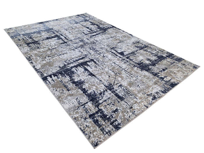 Stunning Modern Grey-Blue Machine Made Carpet 290 x 200 CM