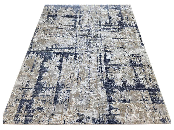 Stunning Modern Grey-Blue Machine Made Carpet 290 x 200 CM