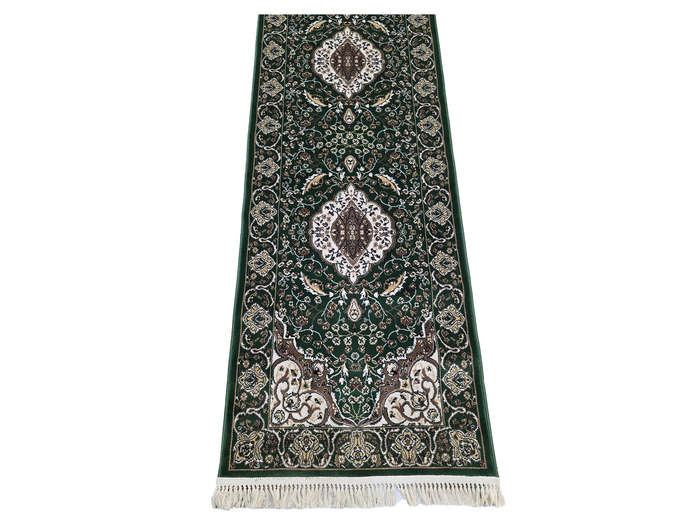 8 Meter Green Persian Style Machine Made Runner 800 x 80 CM