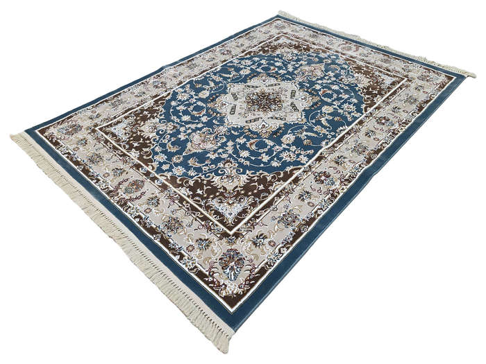 Beautiful Blue Color Machine Made Carpet 230 x 160 CM
