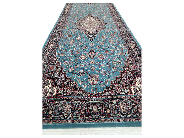 Fine 4 Meter Blue Color Passage Runner 400 x 80 CM