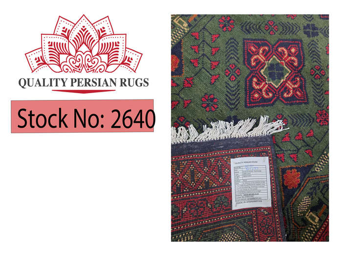 Fine green Afghan Khamyab Carpet Runner 201 X 83 cm