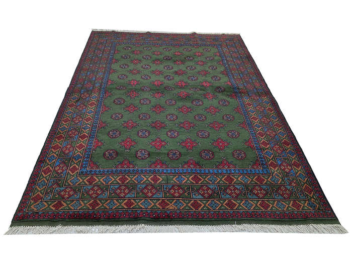Stunning Afghan Kunduz Bukhara Design Carpet 233 x 171 CM