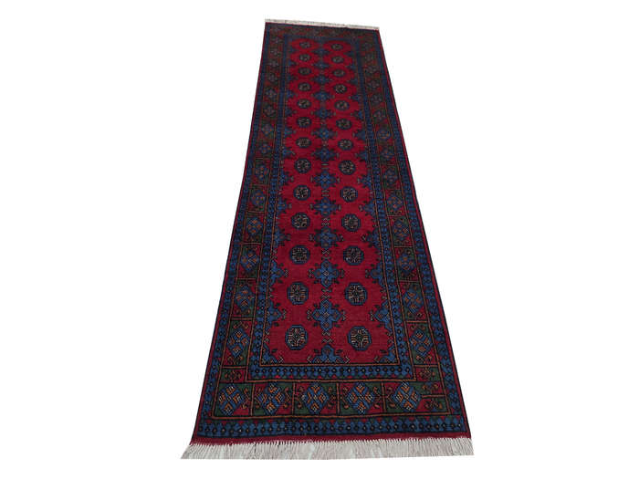 Gorgeous Afghan Kunduz Bukhara Carpet 284 x 79cm