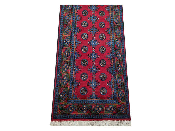 Gorgeous Afghan Kunduz Bukhara Carpet 284 x 79cm