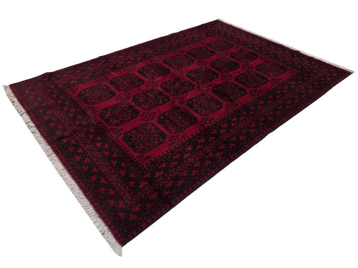 Gorgeous Red Afghan Elephant Foot Design Carpet 294 x 196 CM