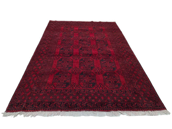 Gorgeous Red Afghan Elephant Foot Design Carpet 288 x 200 CM