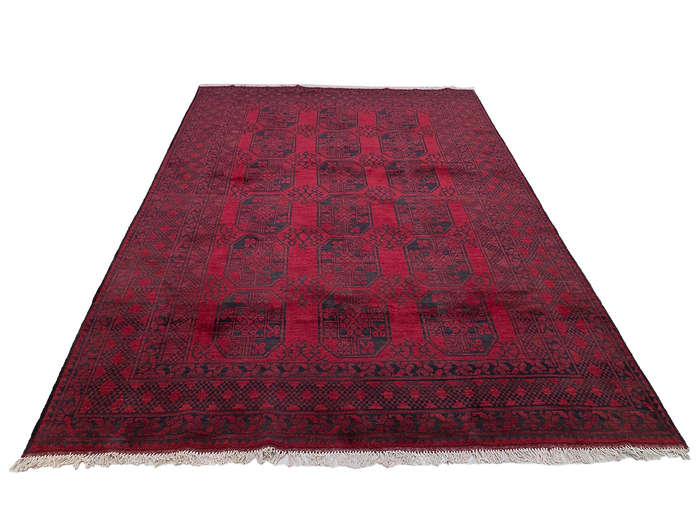 Gorgeous Red Afghan Elephant Foot Design Carpet 288 x 200 CM