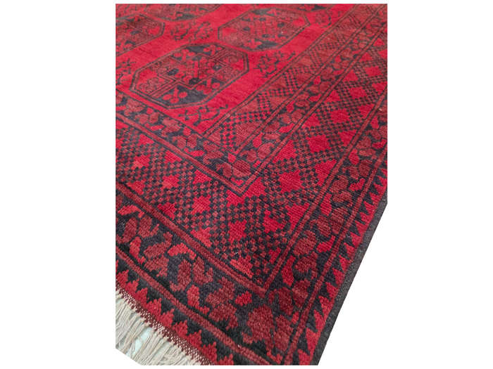 Gorgeous Red Afghan Elephant Foot Design Carpet 288 x 200 CM
