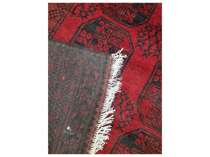Gorgeous Red Afghan Elephant Foot Design Carpet 288 x 200 CM