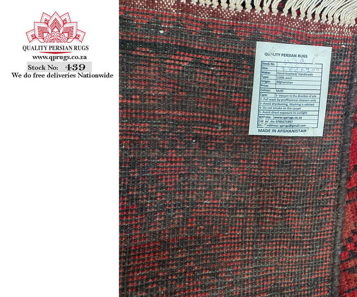 Gorgeous Red Afghan Elephant Foot Design Carpet 288 x 200 CM