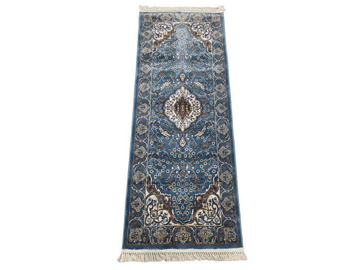 Beautiful Blue Color Machine Made Passage Runner 200 X 80 CM