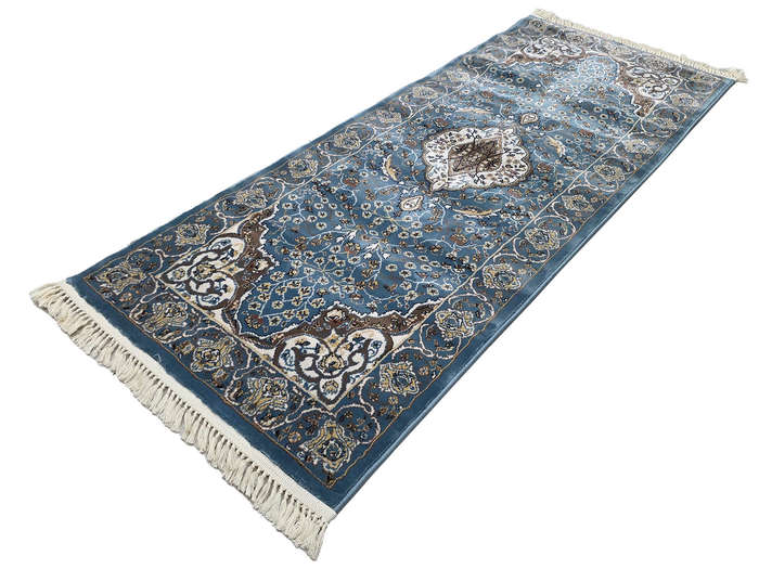 Beautiful Blue Color Machine Made Passage Runner 200 X 80 CM