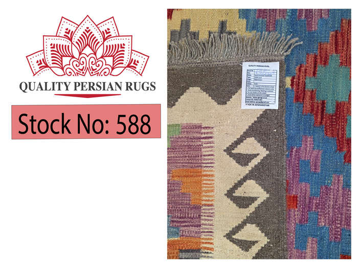 Incredible Afghan Handmade Kilim Rug 286 x 200cm