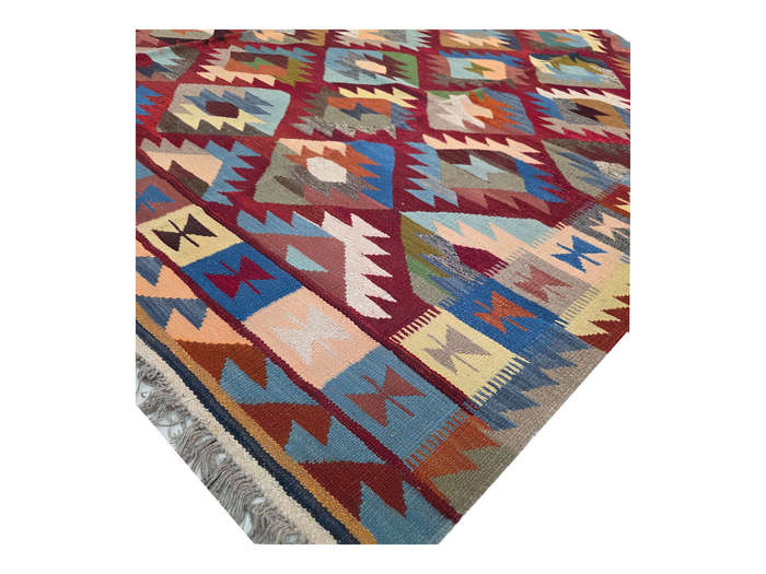 Fine Afghan Hazara Handmade Kilim Rug 294 x 203cm