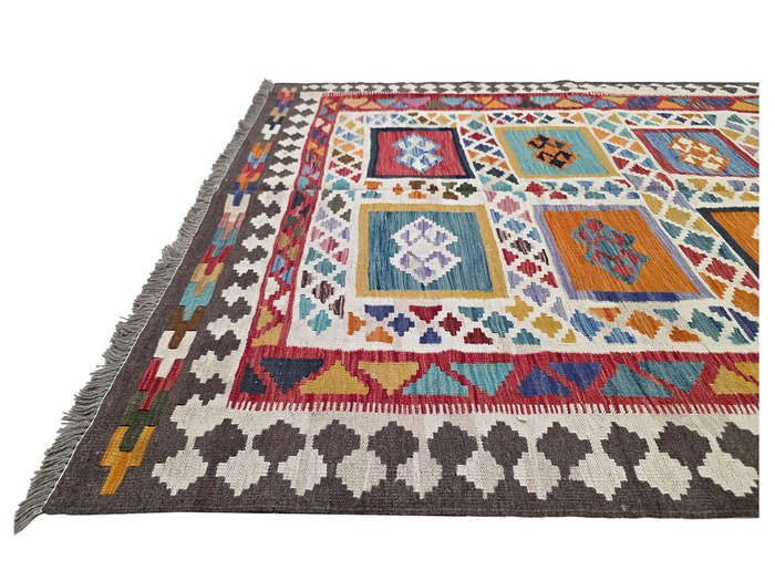 Rare Pattern Afghan Choubi Kilim 204 x 155 CM