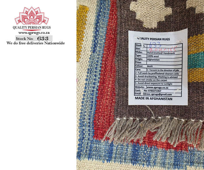 Rare Pattern Afghan Choubi Kilim 204 x 155 CM