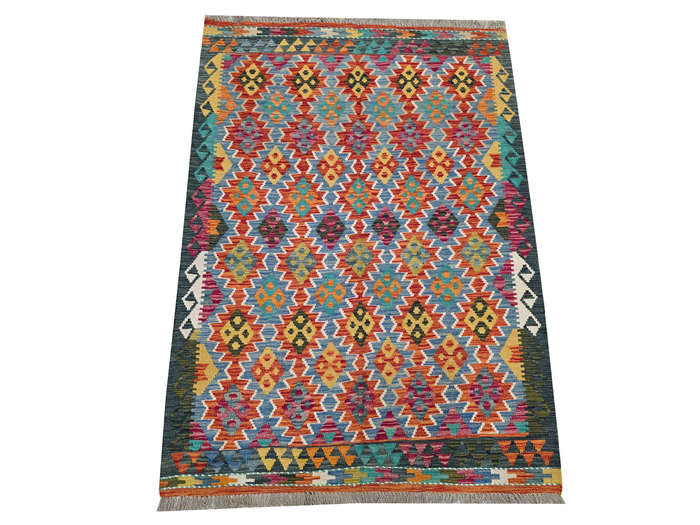 Fine Afghan Handmade Kilim Rug 189 X 139 cm