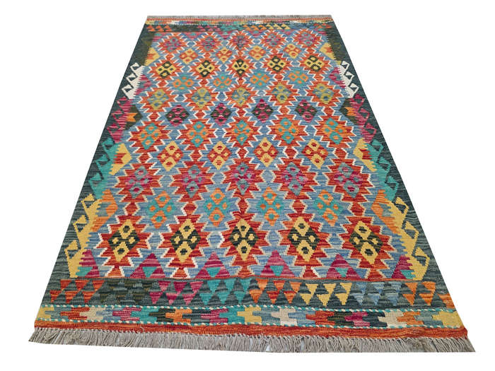 Fine Afghan Handmade Kilim Rug 189 X 139 cm