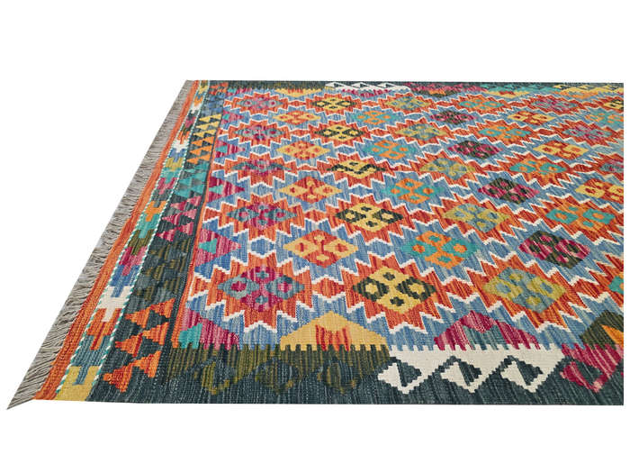 Fine Afghan Handmade Kilim Rug 189 X 139 cm