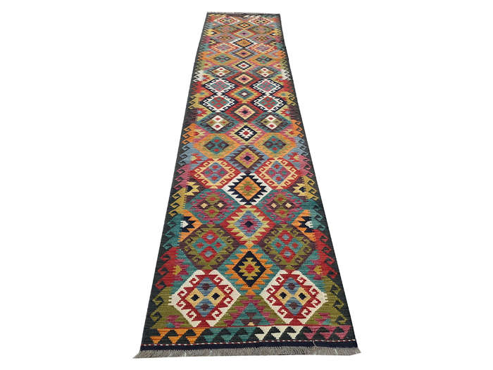 Stunning Handmade Choubi Kilim Runner 486 X 82 cm