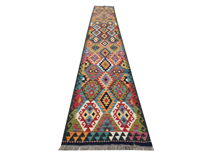 Stunning Handmade Choubi Kilim Runner 486 X 82 cm