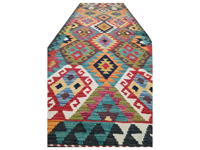 Stunning Handmade Choubi Kilim Runner 486 X 82 cm