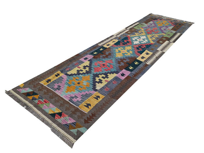 Fine Hazara Handmade Kilim Rug 303 x 88cm