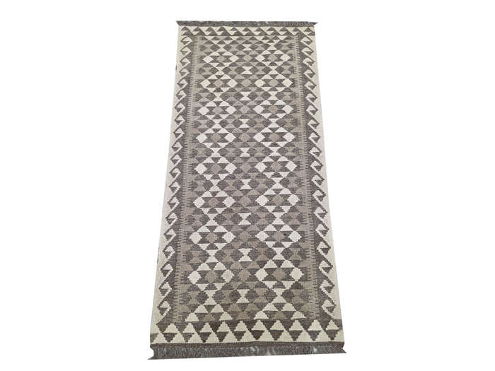 Fine Handwoven woolen Natural Kilim 197 x 70 cm