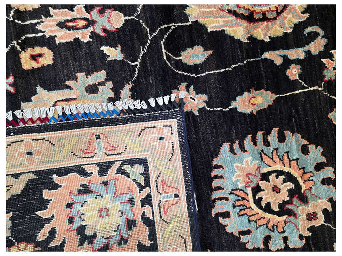 Incredible Afghan Black Choubi Carpet 306 x 202 CM